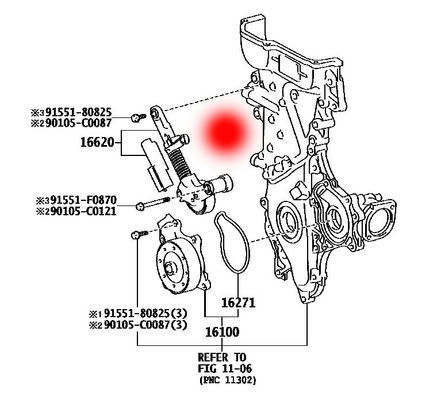 16100-09650 16100-39565 Car Engine Water Pump For TOYOTA AVENSIS ESTATE 3ZR